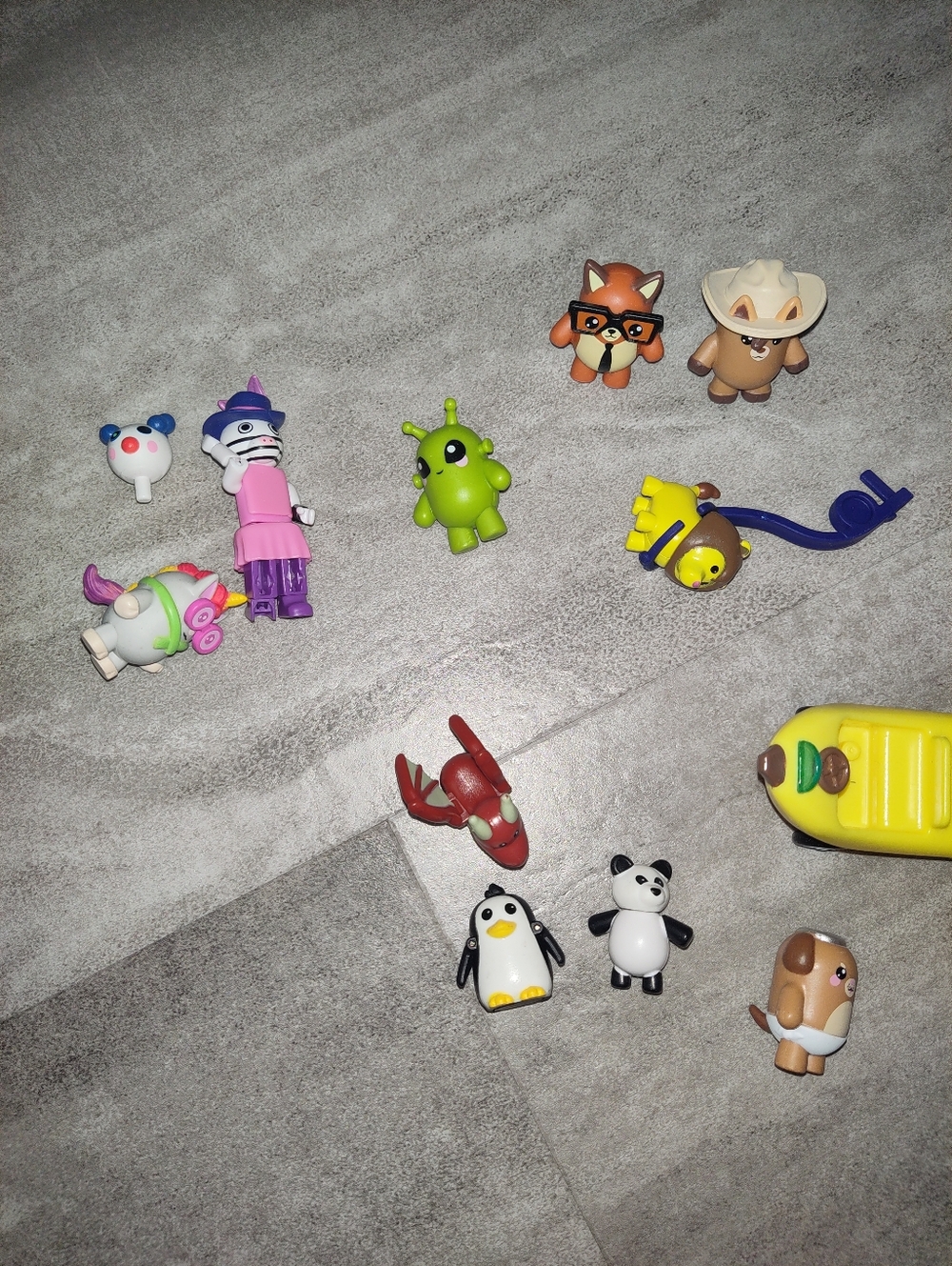 Kids Toy Lot Mini Figures Animals McDonalds Toys Unicorn Panda Banana Car Bundle - Picture 2 of 3